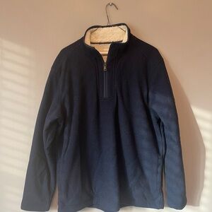 Men's Navy Blue Quarter-Zip Sweater